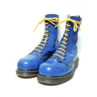 ドクターマーチン(Dr.Martens)のスチールトゥ＆激レアカラー！茶芯！ドクターマーチン10ホールUK6イングランド青(ブーツ)