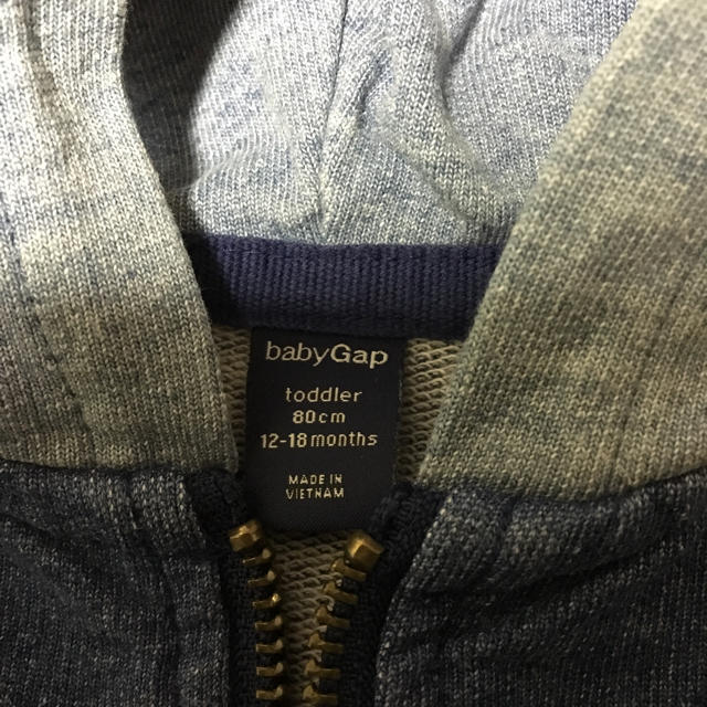 babyGAP(ベビーギャップ)のbabyGap  インディゴパーカー キッズ/ベビー/マタニティのベビー服(~85cm)(その他)の商品写真
