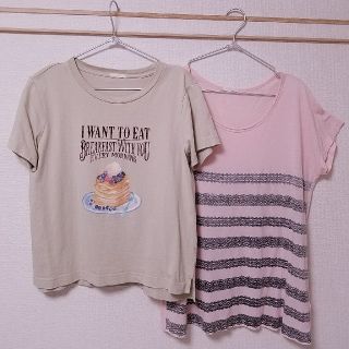 ジーユー(GU)のGU Tシャツ2枚組L(Tシャツ(半袖/袖なし))