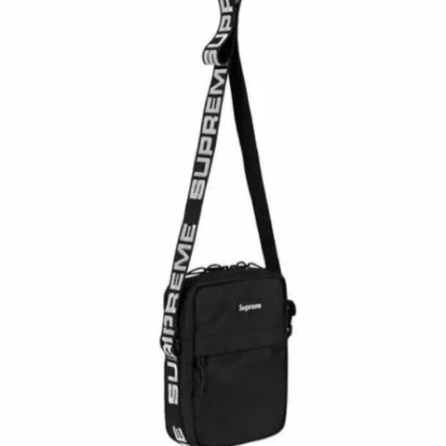 最安 即納 supreme 2018SS shoulder bag black