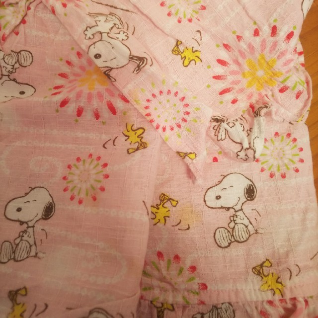 SNOOPY(スヌーピー)のチョコ様スヌーピー浴衣甚平90サイズ☆2枚 キッズ/ベビー/マタニティのキッズ服女の子用(90cm~)(甚平/浴衣)の商品写真