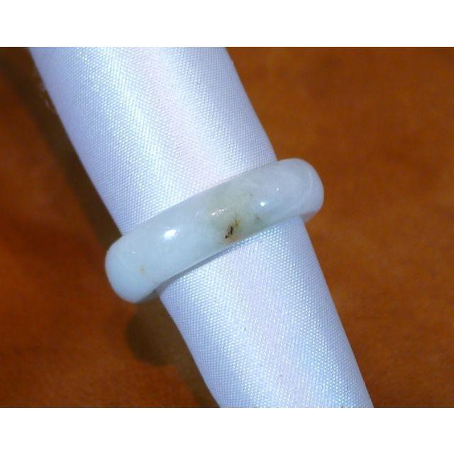 J359　ヒスイ翡翠リング指輪　20号　ジェイド　ライトグリーン　送料無料 レディースのアクセサリー(リング(指輪))の商品写真