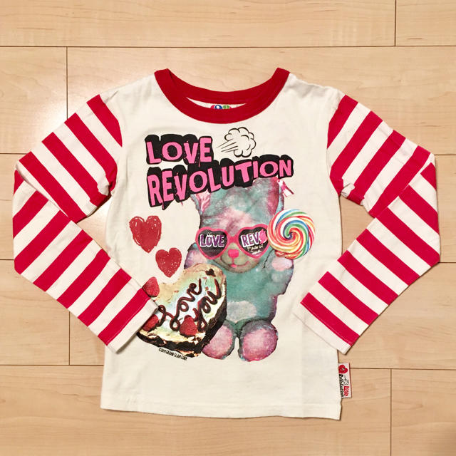 LOVE REVOLUTION(ラブレボリューション)の美品✩ラブレボ✩ロンT130㌢✩ラブレボリューションJAM キッズ/ベビー/マタニティのキッズ服女の子用(90cm~)(Tシャツ/カットソー)の商品写真
