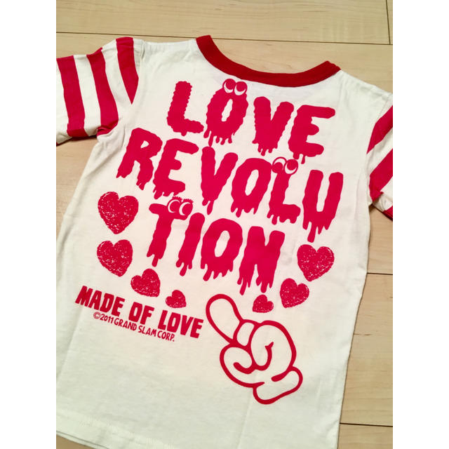 LOVE REVOLUTION(ラブレボリューション)の美品✩ラブレボ✩ロンT130㌢✩ラブレボリューションJAM キッズ/ベビー/マタニティのキッズ服女の子用(90cm~)(Tシャツ/カットソー)の商品写真