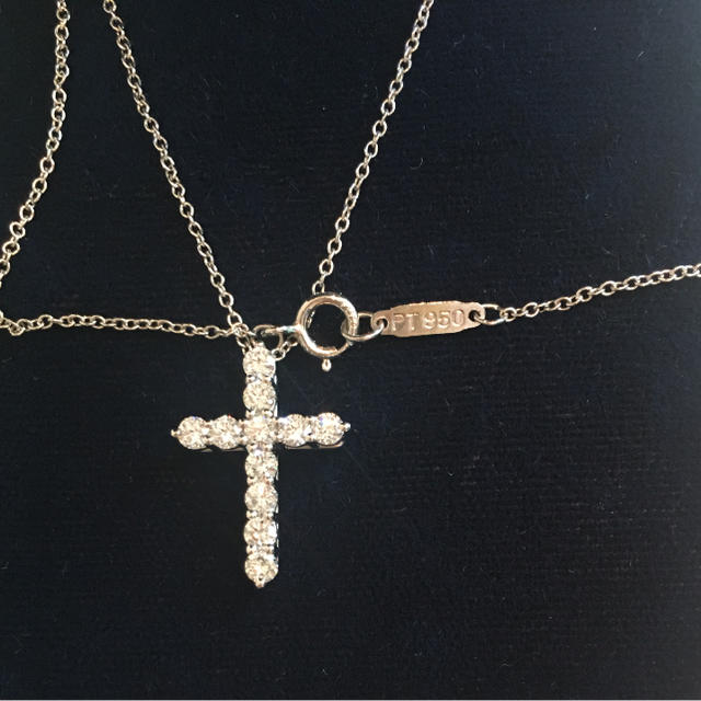 !Tiffany プラチナ クロスペンダント 2