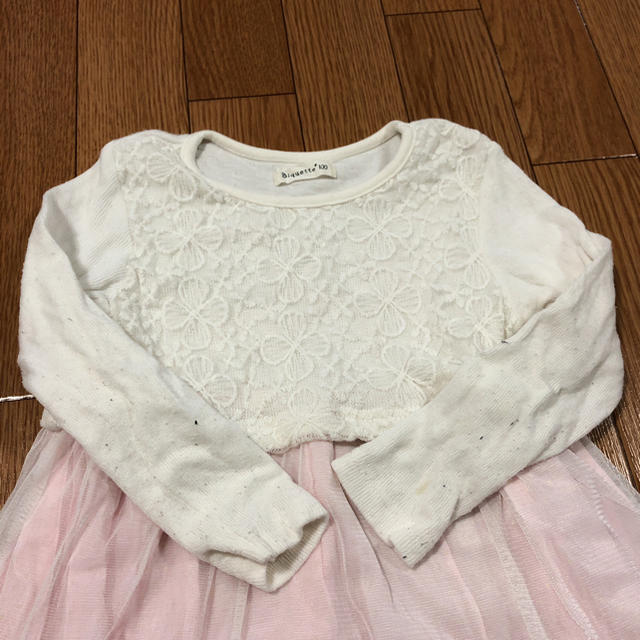 チュールスカートワンピース 100cm キッズ/ベビー/マタニティのキッズ服女の子用(90cm~)(ワンピース)の商品写真