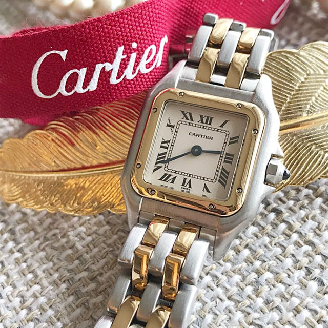 Cartier - 外装仕上済超美品♡カルティエ パンテール 2ロウ  18Kコンビ 腕時計 SM