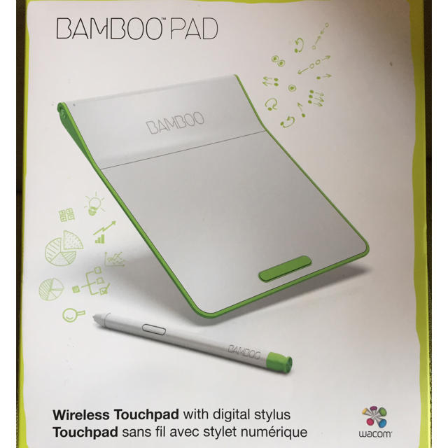 Wacom(ワコム)のbamboo pad wacom green スマホ/家電/カメラのPC/タブレット(PC周辺機器)の商品写真