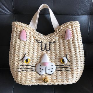 ルートート(ROOTOTE)のROOTOTE ルートート ネコフェイスカゴバッグ 猫(かごバッグ/ストローバッグ)