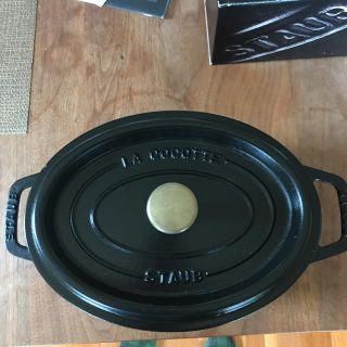 ストウブ(STAUB)のストウブ オーバル23cm ブラック(鍋/フライパン)