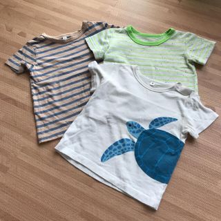 ムジルシリョウヒン(MUJI (無印良品))の無印2枚と、スキップランド1枚。90サイズ(Tシャツ/カットソー)