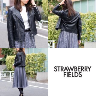 ストロベリーフィールズ(STRAWBERRY-FIELDS)の値下げ ☆ ストロベリーフィールズ ライダースジャケット ＆ ポーチ(ライダースジャケット)