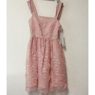 ジルスチュアート(JILLSTUART)のジルスチュアート  ピンク  レース  ワンピース(ひざ丈ワンピース)