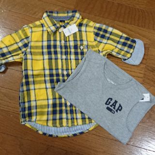 ベビーギャップ(babyGAP)のbaby face様専用☆gap  ガーゼシャツ+タンクトップセット(Tシャツ/カットソー)