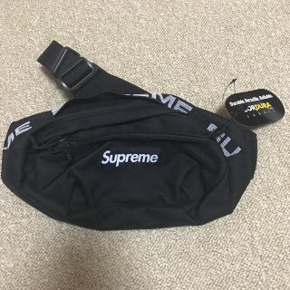 シュプリーム(Supreme)のsupreme waist bag 18ss 黒 ブラック(ウエストポーチ)