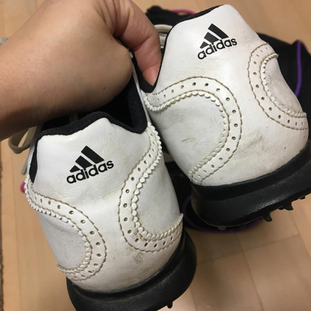 adidas(アディダス)のシューズバッグつき★ adidas ゴルフシューズ 23.5cm スポーツ/アウトドアのゴルフ(シューズ)の商品写真