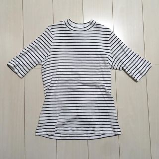 ユニクロ(UNIQLO)のユニクロ 半袖 リブボーダーニット(カットソー(半袖/袖なし))