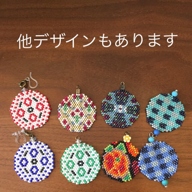 メキシカン （ イスモ ）刺繍 柄 イヤリング ピアス レディースのアクセサリー(イヤリング)の商品写真