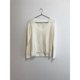 アズールバイマウジー(AZUL by moussy)の春ニット White(ニット/セーター)