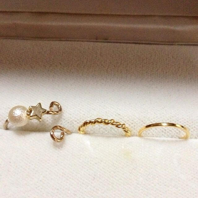 ハンドメイド♡エアパールセット レディースのアクセサリー(リング(指輪))の商品写真