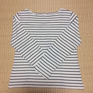 ムジルシリョウヒン(MUJI (無印良品))の無印良品 生成り×ネイビー ボーダーTシャツ(Tシャツ(長袖/七分))