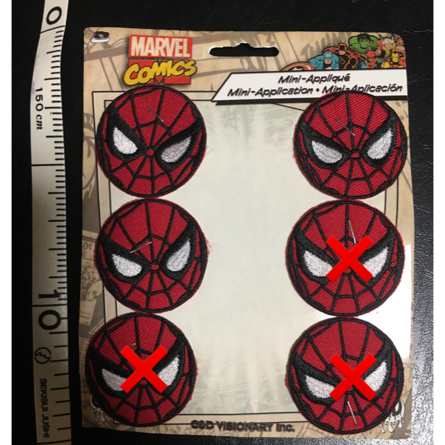 MARVEL(マーベル)のマーベル スパイダーマン ワッペン 3枚 ハンドメイドの素材/材料(各種パーツ)の商品写真