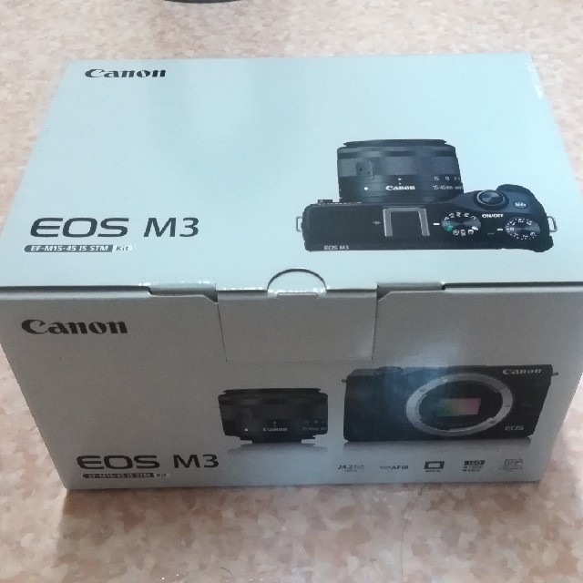 Canon(キヤノン)の【新品・未使用】 Canon EOS M3 (EF-M15-45 IS STM) スマホ/家電/カメラのカメラ(ミラーレス一眼)の商品写真