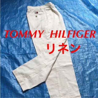 トミーヒルフィガー(TOMMY HILFIGER)のTOMMY HILFIGER パンツ 麻 オフホワイト M(カジュアルパンツ)