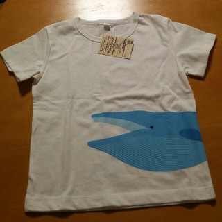 ムジルシリョウヒン(MUJI (無印良品))の新品☆100㎝ 無印良品 クジラ柄半袖Tシャツ(Tシャツ/カットソー)