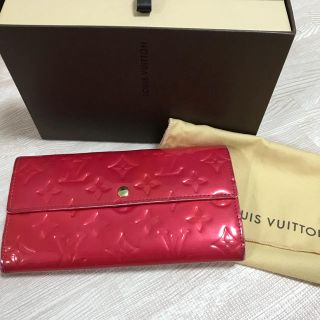 ルイヴィトン(LOUIS VUITTON)のルイヴィトン 長財布 ヴェルニ ピンク(財布)