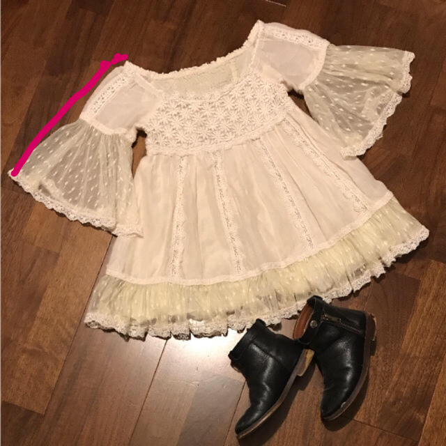 SNIDEL(スナイデル)の美品♡snidelgirl♡レースワンピース♡チュニック♡100〜110cm キッズ/ベビー/マタニティのキッズ服女の子用(90cm~)(ワンピース)の商品写真