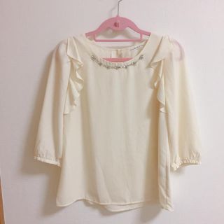 ウィルセレクション(WILLSELECTION)の試着のみ ウィルセレクション ビジュー×フリルブラウス(シャツ/ブラウス(長袖/七分))