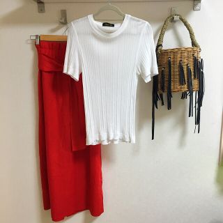 ドゥロワー(Drawer)のあいたま様専用 Drawer  針抜きショートスリーブカットソー リブカットソー(Tシャツ(半袖/袖なし))