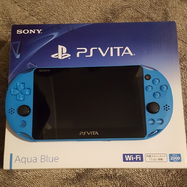 PlayStation Vita(プレイステーションヴィータ)のpsvita PCH-2000 aqua blue　本体のみ エンタメ/ホビーのゲームソフト/ゲーム機本体(携帯用ゲーム機本体)の商品写真