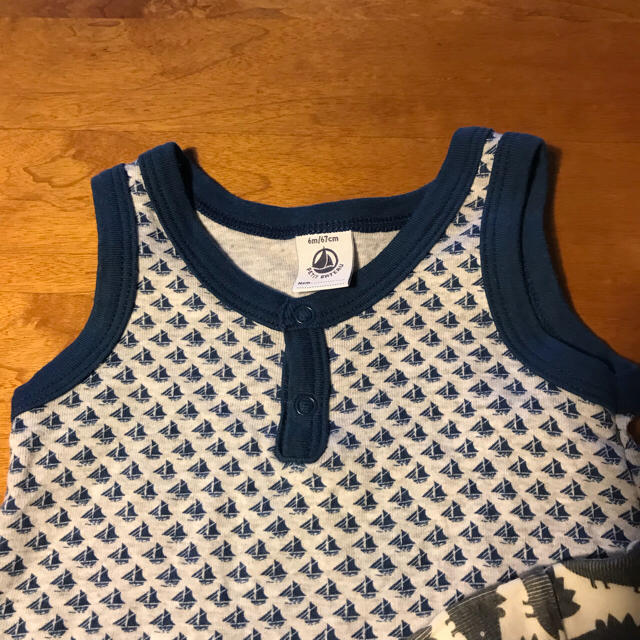 PETIT BATEAU(プチバトー)のロンパース 3枚セット プチバトー babygap 70-80 キッズ/ベビー/マタニティのベビー服(~85cm)(ロンパース)の商品写真