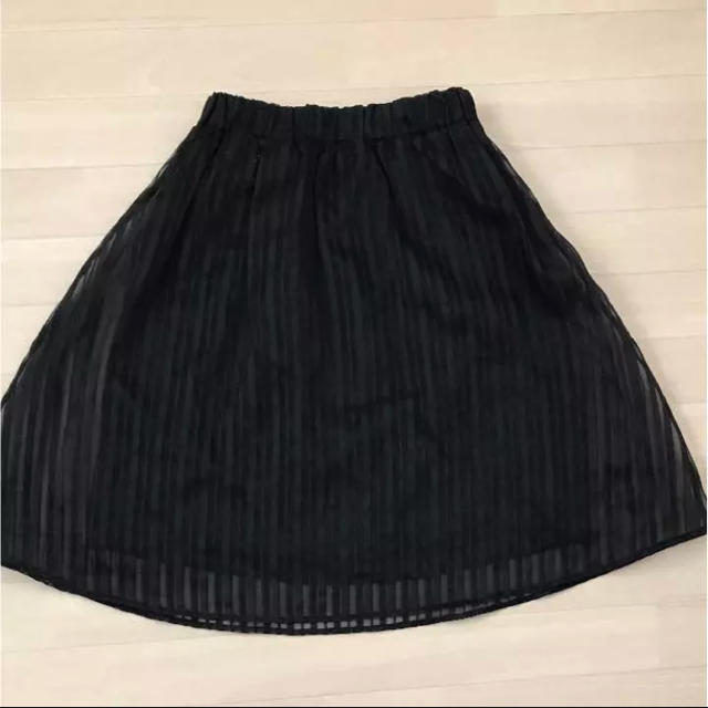 heather(ヘザー)のヘザー 黒スカート レディースのスカート(ひざ丈スカート)の商品写真