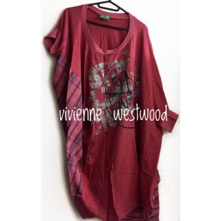 ヴィヴィアンウエストウッド(Vivienne Westwood)のヴィヴィアンウエストウッド CHOICE 変形 ワンピース カットソー RED(ひざ丈ワンピース)