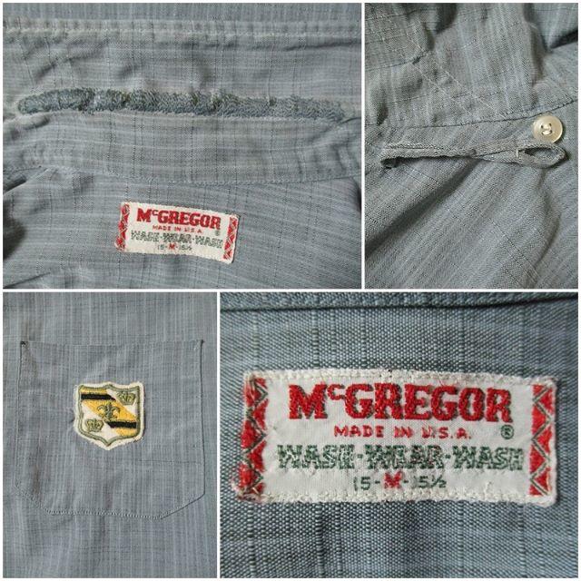 70s ヴィンテージ McGREGOR 半袖ワークシャツ 15-M-15 1/2 メンズのトップス(シャツ)の商品写真