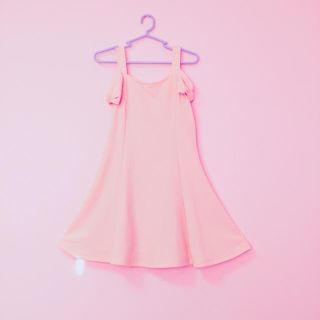 ティティアンドコー(titty&co)のtitty&Co.*新品*リボンスリーブワンピース*.送料込(ミニワンピース)