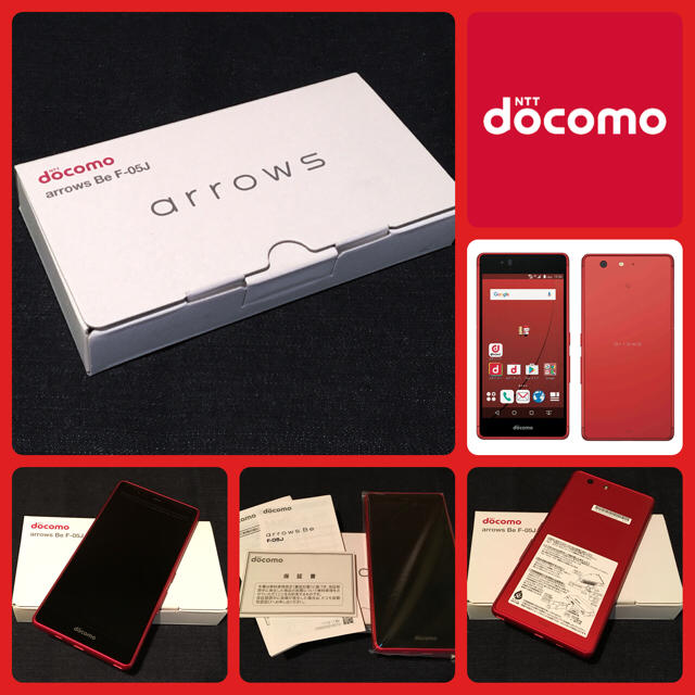 SIMフリーdocomo arrows Be F-05J レッド◆美品◆443