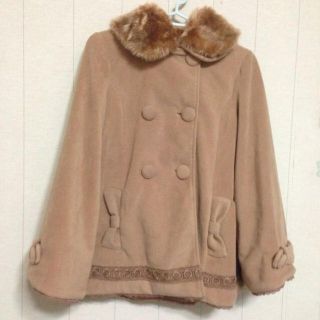 ユメテンボウ(夢展望)の夢展望/リボンコートMサイズ(毛皮/ファーコート)