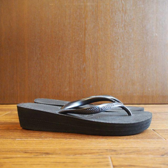 havaianas(ハワイアナス)のハワイアナス ヒールサンダル 36(23.5cm) ブラック 厚底4cm レディースの靴/シューズ(ビーチサンダル)の商品写真