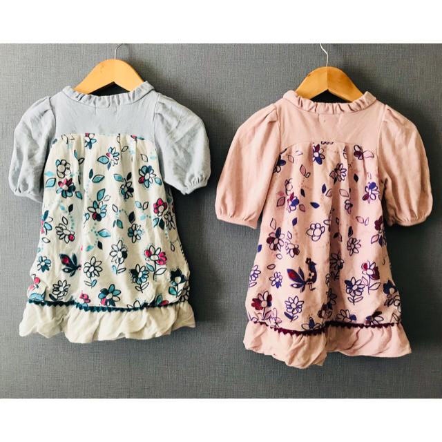 ANNA SUI mini(アナスイミニ)のアナスイミニ 80 90 ワンピース ANNA SUI mini 2着まとめて キッズ/ベビー/マタニティのキッズ服女の子用(90cm~)(ワンピース)の商品写真