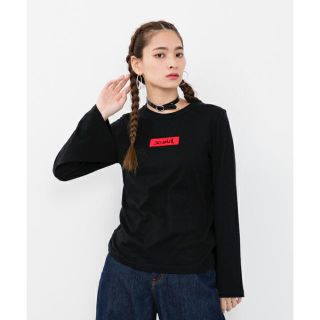 エックスガール(X-girl)のFLARE SLEEVE BOX LOGO L/S TEE(Tシャツ/カットソー(七分/長袖))