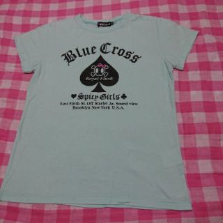 ブルークロス(bluecross)のブルークロス★Tシャツ 150cm 薄グリーン スペードの中にドクロ(その他)