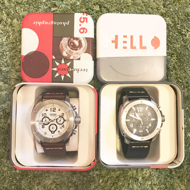 Fossil フォッシル*腕時計*缶ケース付き