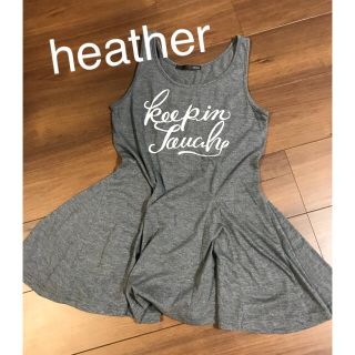 ヘザー(heather)のheather タンクトップワンピース(ミニワンピース)