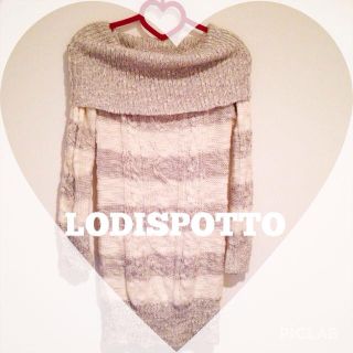 ロディスポット(LODISPOTTO)のLODISPOTTO＊肩だしニットワンピ(ミニワンピース)