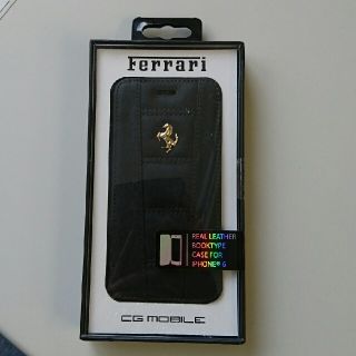 フェラーリ(Ferrari)の【新品】フェラーリ正規品 iPhone6手帳型ケース 本革 ブラック色(iPhoneケース)