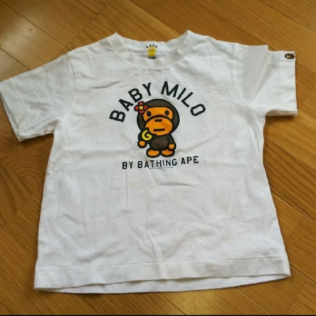 A BATHING APE(アベイシングエイプ)の【送料込み】ベビーマイロTシャツ120㎝ キッズ/ベビー/マタニティのキッズ服男の子用(90cm~)(Tシャツ/カットソー)の商品写真